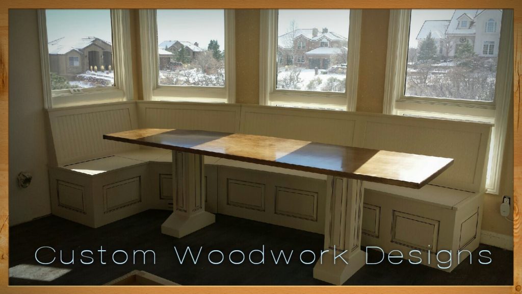Window Bench and table Custom Woodwork Designs